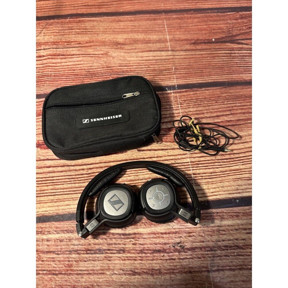 Sennheiser MM 400 Headphones Black w/ Cable & Case